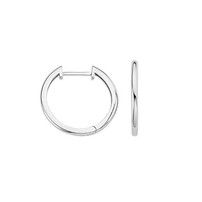 Creolen Silber 20 mm  rhodiniert