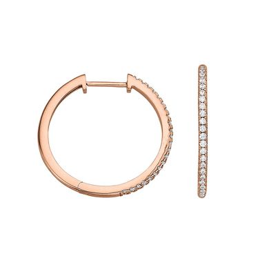 Creolen Silber 25 mm  rosé vergoldet