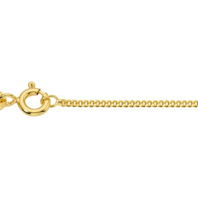 Collierkette  Silber Flachpanzer vergoldet 42 cm