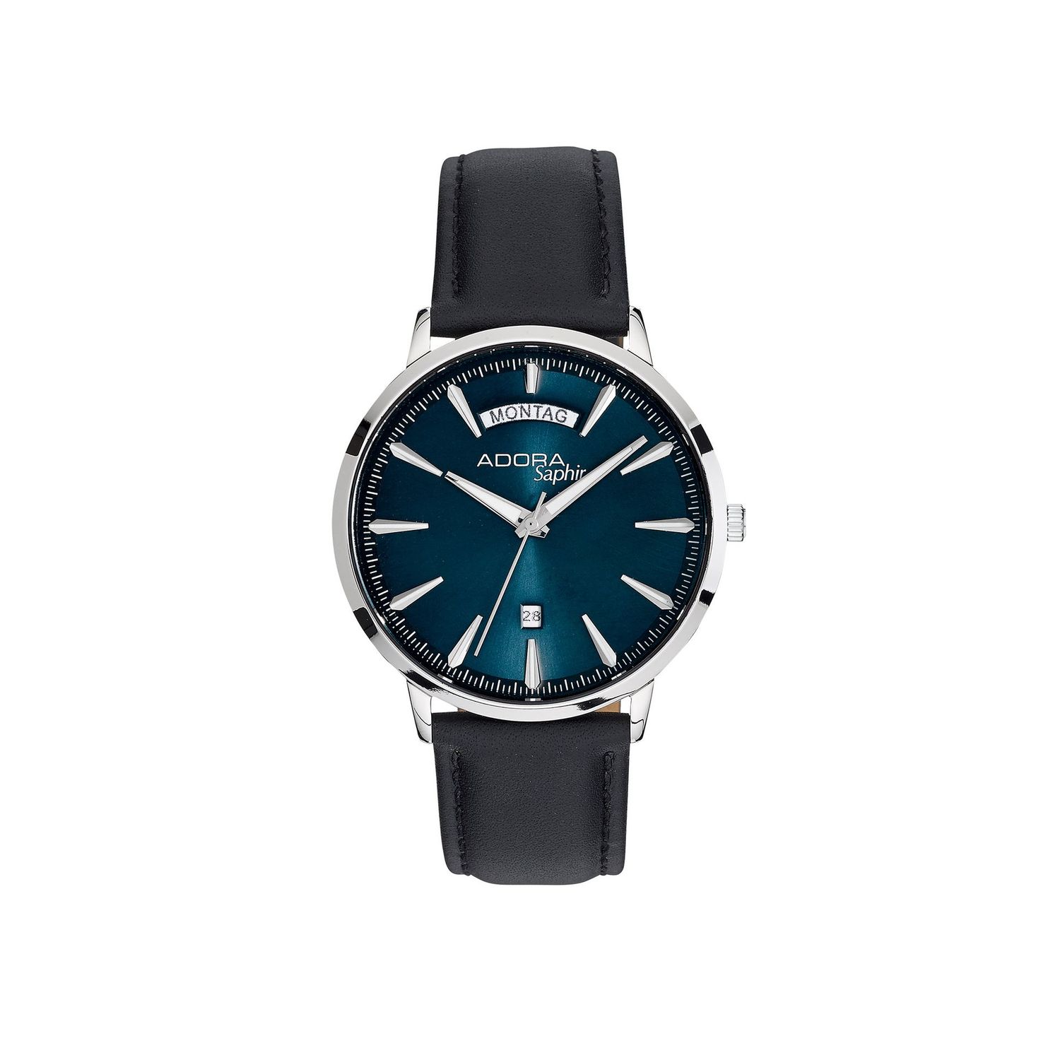 Herrenuhr Adora Safir Lederband