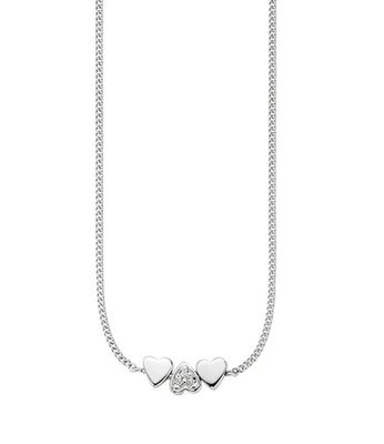 cai Collier Flachpanzerkette 925/- Sterling Silber rhodiniert 42,0cm Zirkonia