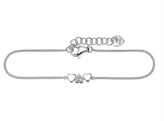 cai Armband 925/- Sterling Silber rhodiniert 15cm Zirkonia cai Armband 925/- Sterling Silber rhodiniert 15cm Zirkonia