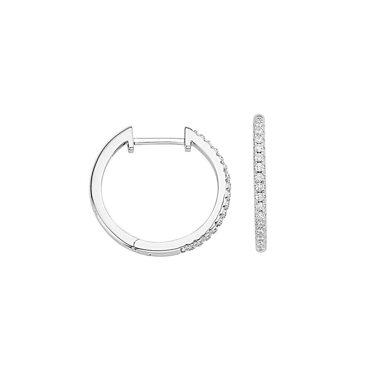 Creolen Silber 15 mm gelb vergoldet