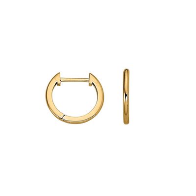 Creolen Silber 15 mm gelb vergoldet