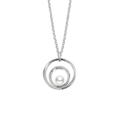 Halskette mit Anhänger Silber mit Zirkonia
