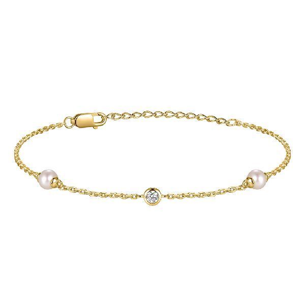 Armband  Gold 375/- Perle Zirkonia