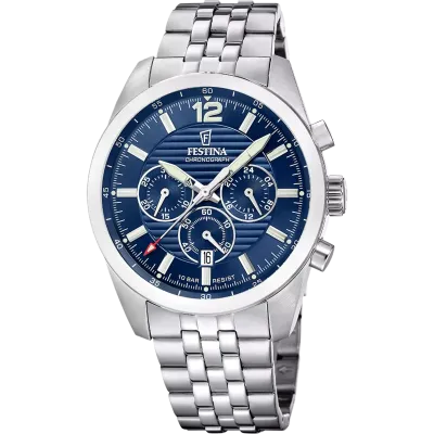 Festina Herrennuhr Edelstahl Armband