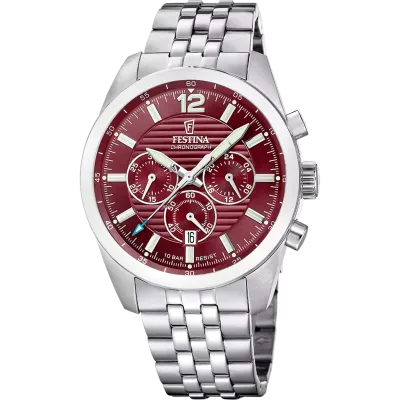 Festina Herrennuhr Edelstahl Armband Festina Herrennuhr Edelstahl Armband