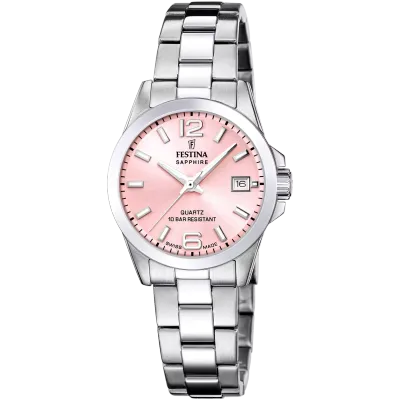 Festina Damenuhr Swiss Made Edelstahlband Festina Damenuhr Swiss Made Edelstahlband