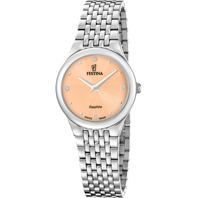 Festina Damenuhr Swiss Made Edelstahlband Festina Damenuhr Swiss Made Edelstahlband