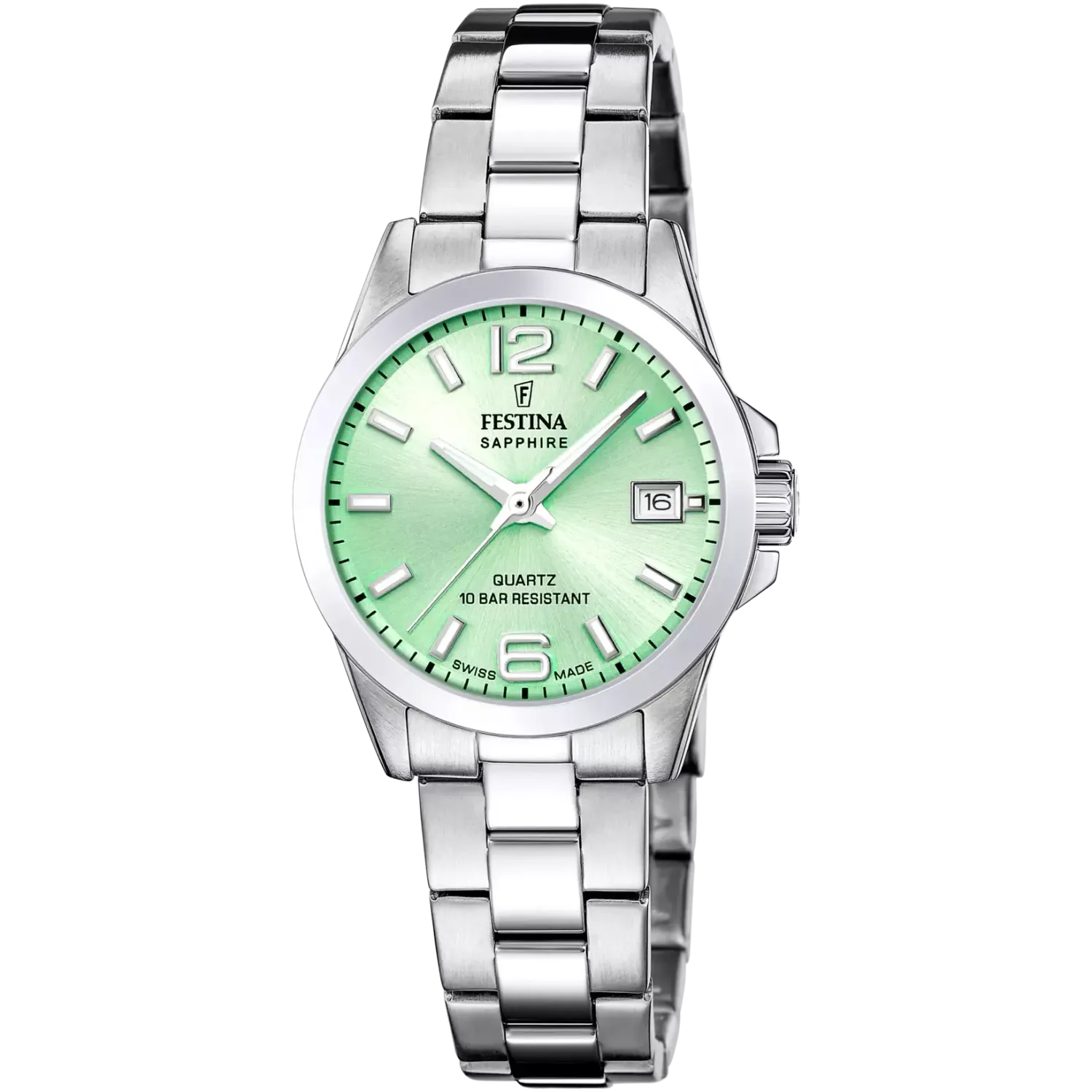 Festina Damenuhr Swiss Made Edelstahlband