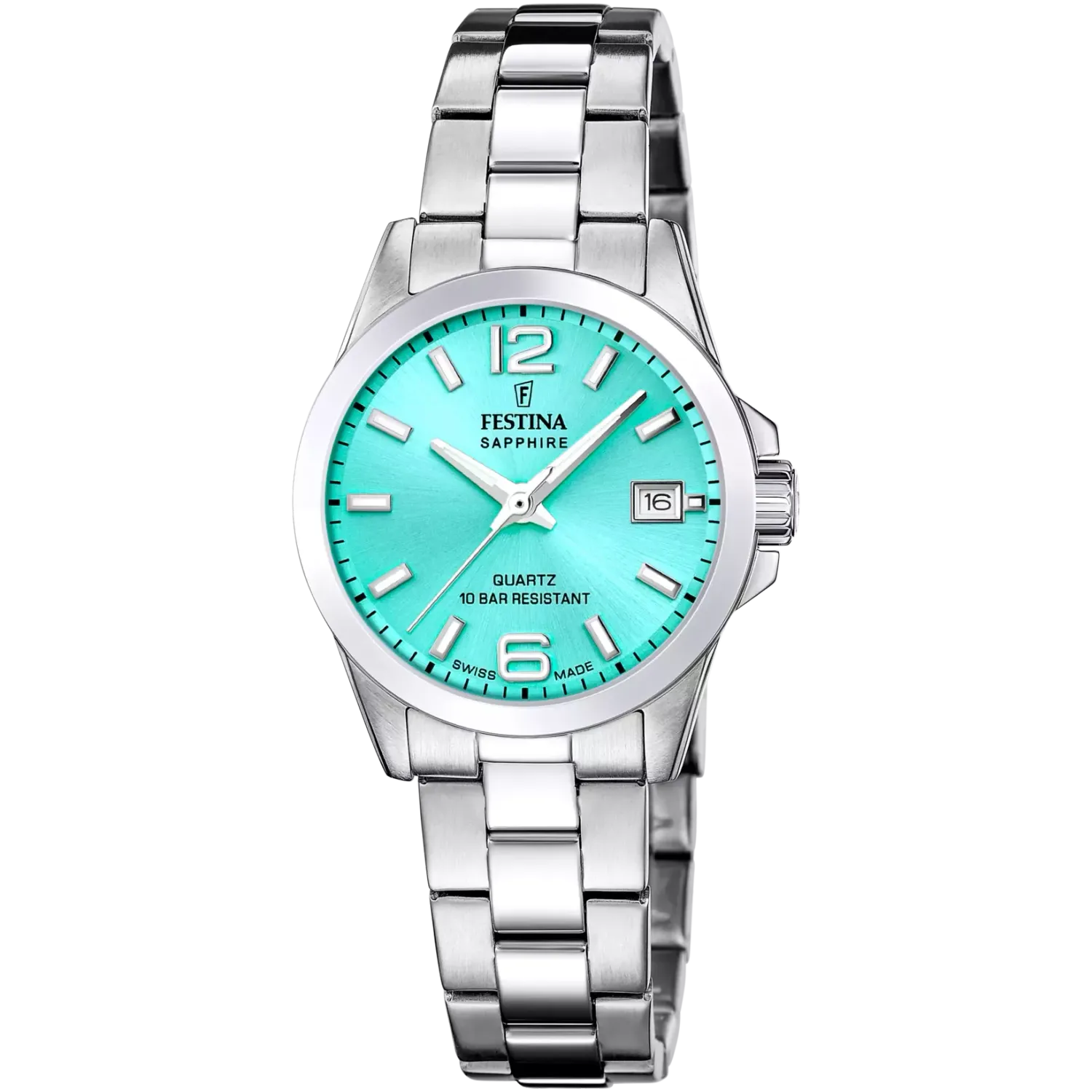 Festina Damenuhr Swiss Made Edelstahlband