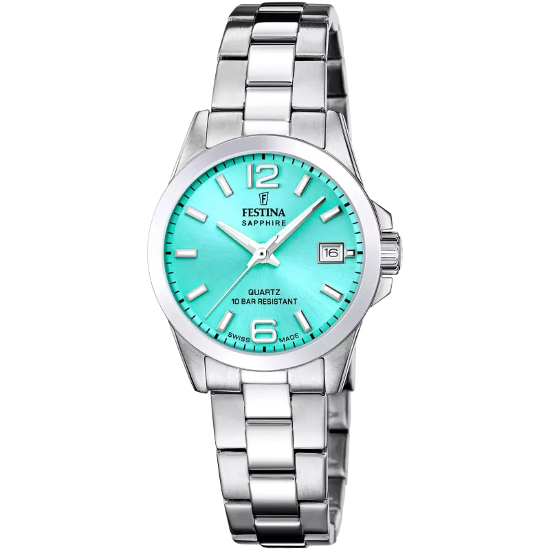 Festina Damenuhr Swiss Made Edelstahlband Festina Damenuhr Swiss Made Edelstahlband