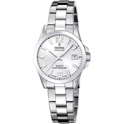 Festina Damenuhr Swiss Made Edelstahlband Festina Damenuhr Swiss Made Edelstahlband