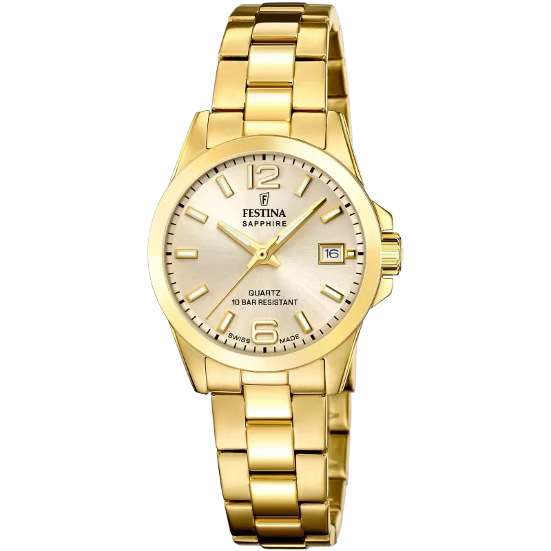 Festina Damenuhr Swiss Made Edelstahlband Festina Damenuhr Swiss Made Edelstahlband