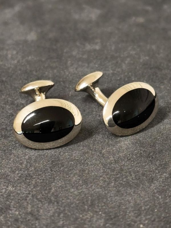 Manschettenknöpfe 925 Silber Onyx Manschettenknöpfe 925 Silber Onyx