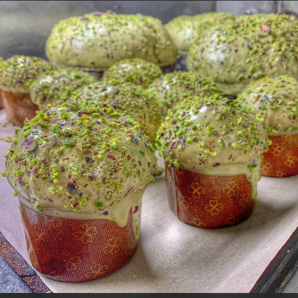 5 Mini Panettoni al Pistacchio