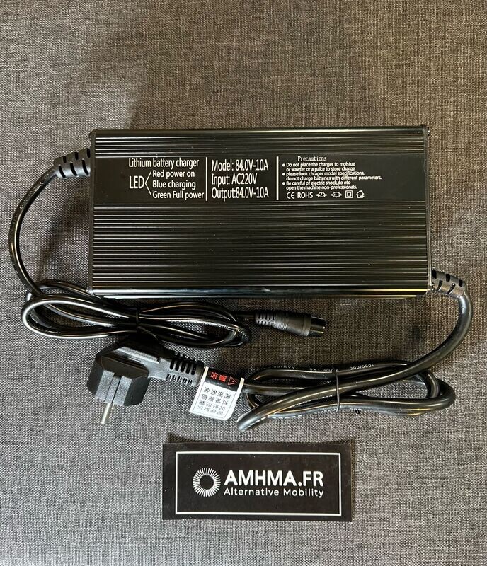 Chargeur ultra rapide Li-ion 72V 10A (84V) 3 pin