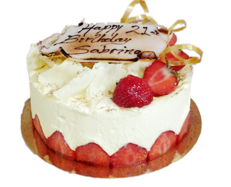 White chocolate fraisier 6 to 8  portions