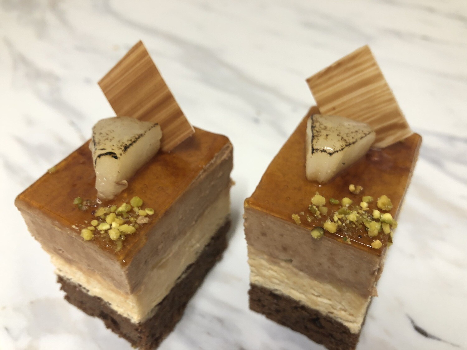 Pear And Caramel Brownie Mousse