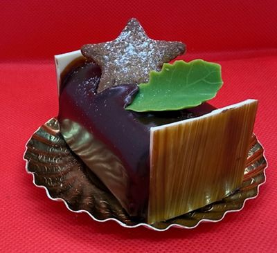 Individual Double chocolate Christmas log Individual Double chocolate Christmas log