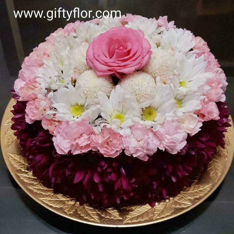 Pink Touch Torta de Margaritas y Flores