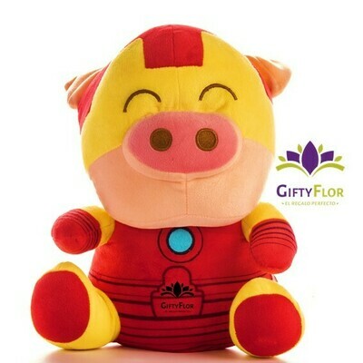 Peluche Cerdito Iron Man en caja de regalo | Giftyflor Peluche Cerdito Iron Man en caja de regalo | Giftyflor
