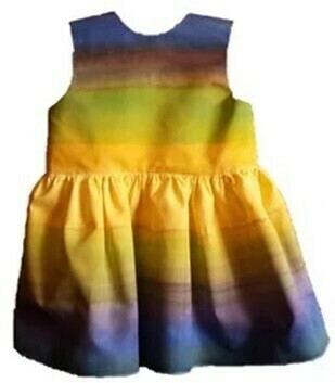 Vestido de algodón para niña pintado a mano