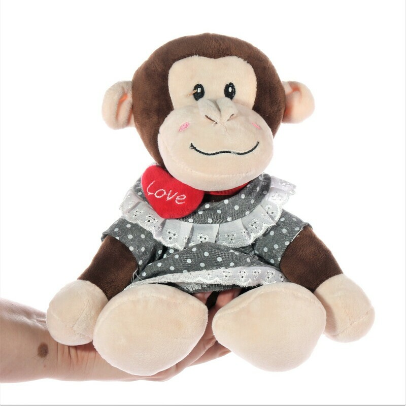 peluche de monita con vestido