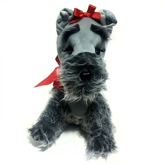 Peluche Perrito Schnauzer en Caja