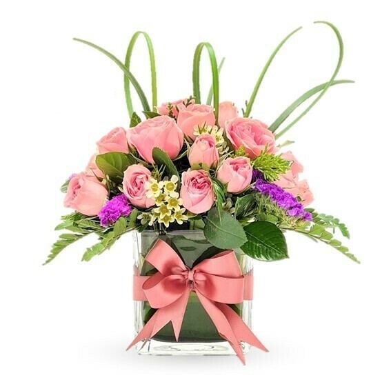 mini rosas rosadas