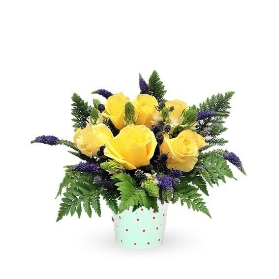 Arreglo con rosas y verónica - Mulán