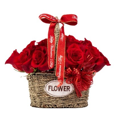 rosas en canasta