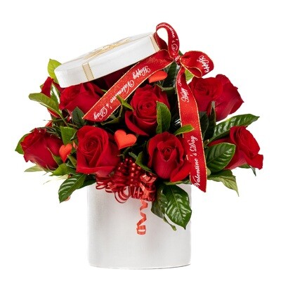 rosas en sombrerera
