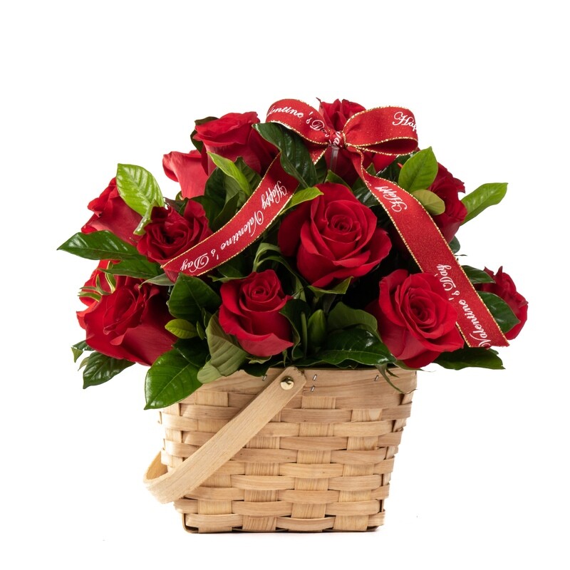 Rosas en canasta de lujo - Bachert