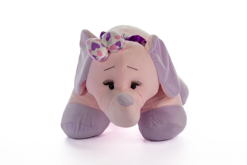 Peluche Elefantita Rosada en Caja de Regalo