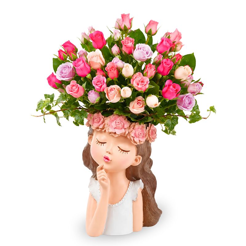 Romantic Arrangement of Premium Spray Roses