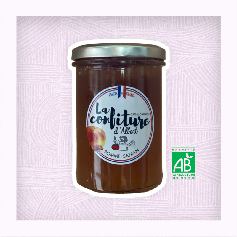 Confiture bio de Pomme Safran 240 grs