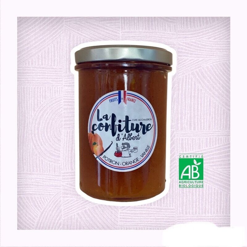 Confiture bio de Potiron Orange Vanille