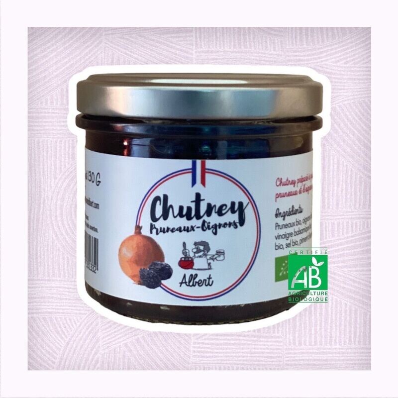 Chutney bio pruneaux oignons 130 grs