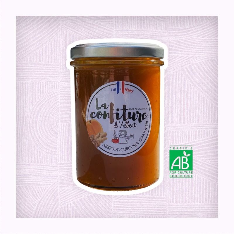 Confiture bio d'Abricot Gingembre Curcuma