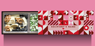 2-SNACK BOARD BOX + PERSONALISED VALENTINES SLEEVE