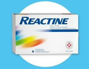 REACTINE 6 pastiglie 5mg+120mg Rilascio Prolungato
