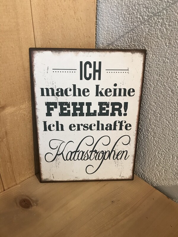 SCHILD MIT SPRUCH
