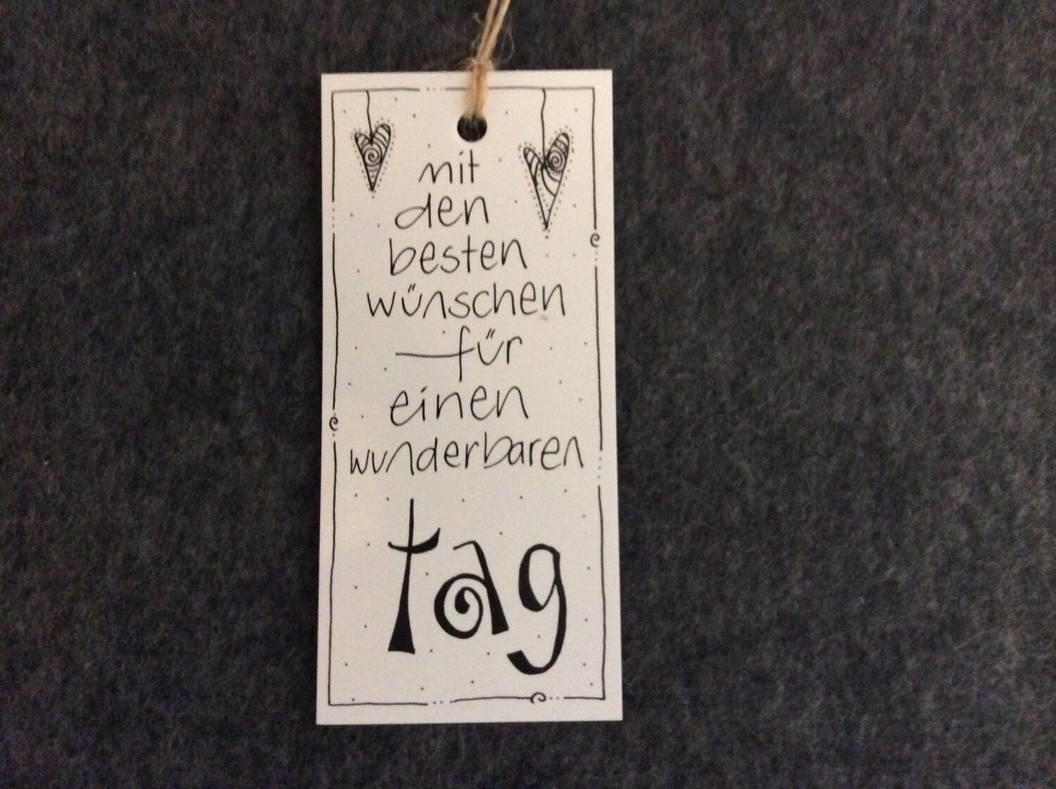 MINI KARTE ZUM HÄNGEN MIT DEN BESTEN WÜNSCHEN.....