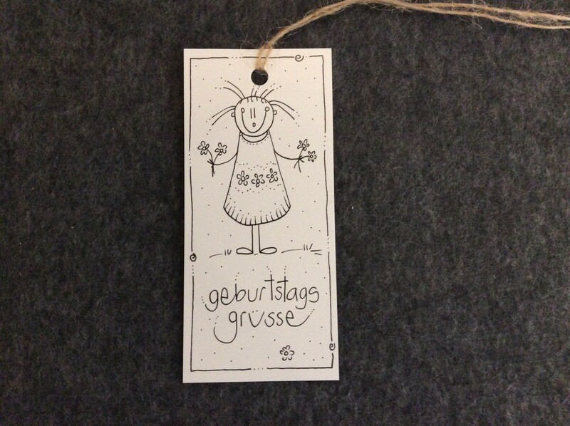 MINI KARTE ZUM HÄNGEN GEBURTSTAGSGRÜSSE