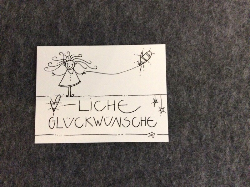 MINI KARTE HERZLICHE GLÜCKWÜNSCHE