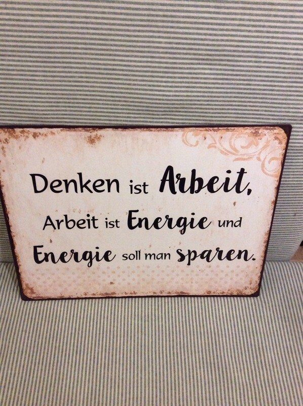SCHILD MIT SPRUCH