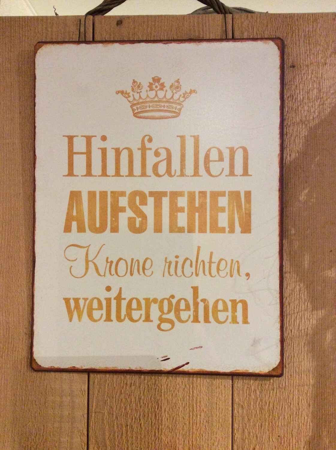 SCHILD MIT SPRUCH