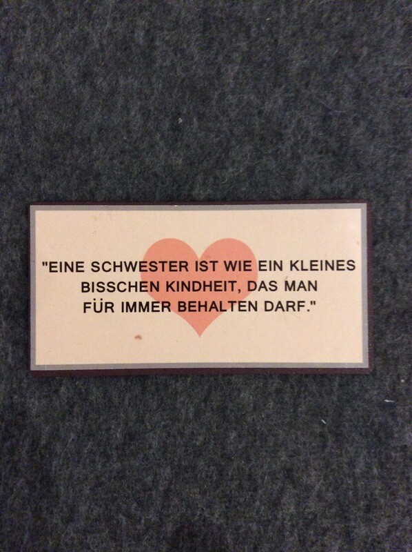 MAGNET MIT SPRUCH